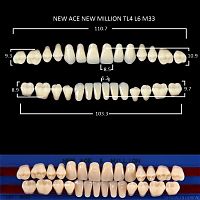 Зубы NEW ACE/NEW MILLION, цвет D3, фасон TL4/L6/M33, полный гарнитур, 28шт.