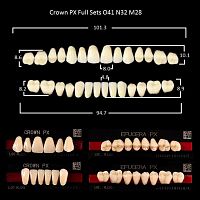 Зубы PX CROWN / EFUCERA, цвет D2, фасон O41/N32/28, полный гарнитур, 28шт.