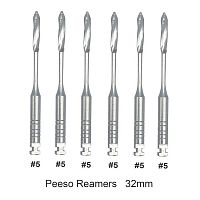 Дрильборы MANI Peeso Reamers машинные корневые пьезо, длина 32 мм, ISO-5, 6 шт.