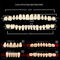 Зубы PX CROWN / EFUCERA, цвет B1, фасон S61S/N61S/34, полный гарнитур, 28шт.
