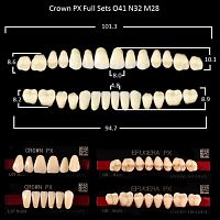 Зубы PX CROWN / EFUCERA, цвет B2, фасон O41/N32/28, полный гарнитур, 28шт.