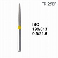 Бор алмазный MANI TR-25EF по ISO 199, конус ,013 х 9.9 х 21.5 мм, зернистость EF, 5 штук