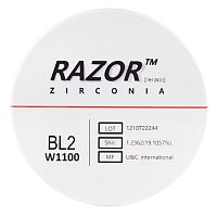Диск циркониевый Razor 1100, размер 98х25мм, оттенок BL2, однослойный