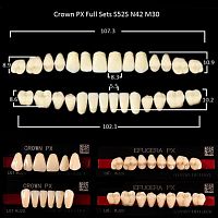 Зубы PX CROWN / EFUCERA, цвет A1, фасон S52S/N42/30, полный гарнитур, 28шт.