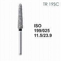 Бор алмазный MANI TR-19SC по ISO 199, конус ,025 х 11.5 х 23.9 мм, зернистость SC, 5 штук