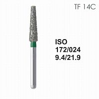 Бор алмазный MANI TF-14C по ISO 172, конус ,024 х 9.4 х 21.9 мм, зернистость C, 5 штук