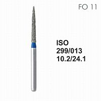 Бор алмазный MANI FO-11 по ISO 299, пламя ,013 х 10.2 х 24.1 мм, зернистость S, 5 штук