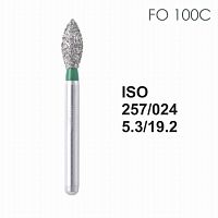 Бор алмазный MANI FO-100C по ISO 257, почка ,024 х 5.3 х 19.2 мм, зернистость C, 5 штук