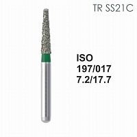 Бор алмазный MANI TR-SS21C по ISO 197, конус ,017 х 7.2 х 17.7 мм, зернистость C, 5 штук