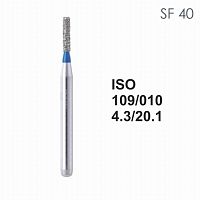 Бор алмазный MANI SF-40 по ISO 109, цилиндр ,010 х 4.3 х 20.1 мм, зернистость S, 5 штук