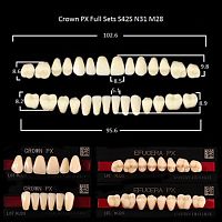 Зубы PX CROWN / EFUCERA, цвет A4, фасон S42S/N31/28, полный гарнитур, 28шт.