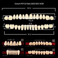 Зубы PX CROWN / EFUCERA, цвет C2, фасон S42S/N31/28, полный гарнитур, 28шт.