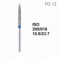 Бор алмазный MANI FO-12 по ISO 299, торпеда ,016 х 10.8 х 23.7 мм, зернистость S, 5 штук