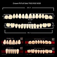 Зубы PX CROWN / EFUCERA, цвет C3, фасон T41S/N42/28, полный гарнитур, 28шт.