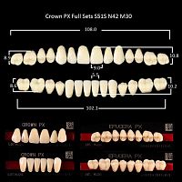 Зубы PX CROWN / EFUCERA, цвет C1, фасон S51S/N42/30, полный гарнитур, 28шт.