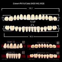 Зубы PX CROWN / EFUCERA, цвет C2, фасон S43S/N41/28, полный гарнитур, 28шт.