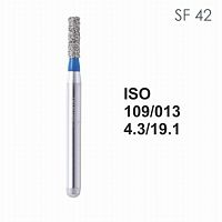 Бор алмазный MANI SF-42 по ISO 109, цилиндр ,013 х 4.3 х 19.1 мм, зернистость S, 5 штук