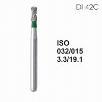 Бор алмазный MANI DI-42C по ISO 032, обр.конус ,015х 3.3 х 19.1 мм, зернистость C, 5 штук