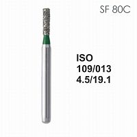 Бор алмазный MANI SF-80C по ISO 109, цилиндр ,013 х 4.5 х 19.1 мм, зернистость C, 5 штук