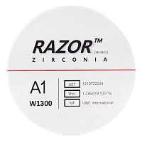 Диск циркониевый Razor 1300, размер 95х25мм, оттенок A1, однослойный