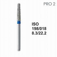 Бор алмазный MANI PRO-2 по ISO 198, конус ,018 х 8.3 х 22.2 мм, зернистость S, 5 штук