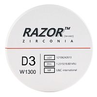 Диск циркониевый Razor 1300, размер 95х16мм, оттенок D3, однослойный