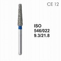 Бор алмазный MANI CE-12 по ISO 546, конус ,022 х 9.3 х 21.8 мм, зернистость S, 5 штук