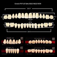 Зубы PX CROWN / EFUCERA, цвет C1, фасон S61S/N61S/34, полный гарнитур, 28шт.