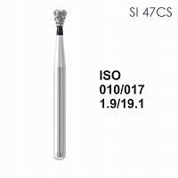 Бор алмазный MANI SI-47SC по ISO 010, об.конус ,017 х 1.6 х 19.1 мм, зернистость SC, 5 штук
