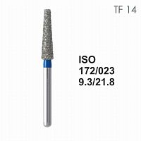 Бор алмазный MANI TF-14 по ISO 172, конус ,023 х 9.3 х 21.8 мм, зернистость S, 5 штук