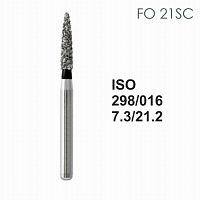 Бор алмазный MANI FO-21SC по ISO 298, торпеда ,016 х 7.3 х 21.2 мм, зернистость SC, 5 штук