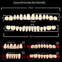 Зубы PX CROWN / EFUCERA, цвет B3, фасон O41/N32/28, полный гарнитур, 28шт.