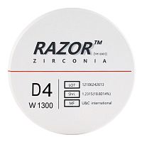 Диск циркониевый Razor 1300, размер 95х16мм, оттенок D4, однослойный