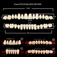 Зубы PX CROWN / EFUCERA, цвет D4, фасон S51S/N42/30, полный гарнитур, 28шт.