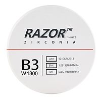 Диск циркониевый Razor 1300, размер 98х16мм, оттенок B3, однослойный