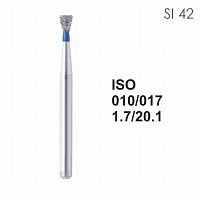 Бор алмазный MANI SI-42 по ISO 010, об.конус ,017 х 1.7 х 20.1 мм, зернистость S, 5 штук