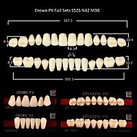 Зубы PX CROWN / EFUCERA, цвет D4, фасон S52S/N42/30, полный гарнитур, 28шт.