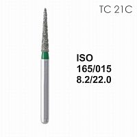 Бор алмазный MANI TC-21C по ISO 165, конус ,015 х 8.2 х 22.0 мм, зернистость C, 5 штук