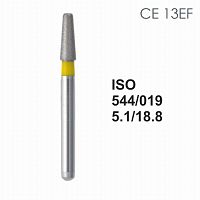 Бор алмазный MANI CE-13EF по ISO 544, конус,019 х 5.1 х 18.8 мм, зернистость EF, 5 штук