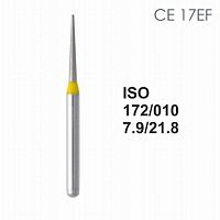 Бор алмазный MANI CE-17EF по ISO 172, конус ,010 х 7.9 х 21.8 мм, зернистость EF, 5 штук