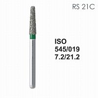 Бор алмазный MANI RS-21C по ISO 545, конус ,019 х 7.2 х 21.2 мм, зернистость C, 5 штук