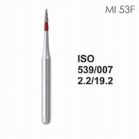 Бор алмазный MANI MI-53F по ISO 539, игла ,007 х 2.2 х 19.2 мм, зернистость F, 5 штук