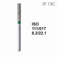 Бор алмазный MANI SF-13C по ISO 111, цилиндр ,017 х 8.2 х 22.1 мм, зернистость C, 5 штук