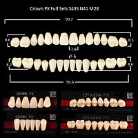 Зубы PX CROWN / EFUCERA, цвет A3,5, фасон S43S/N41/28, полный гарнитур, 28шт.