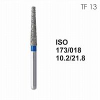 Бор алмазный MANI TF-13 по ISO 173, конус ,018 х 10.2 х 21.8 мм, зернистость S, 5 штук