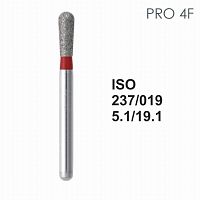 Бор алмазный MANI PRO-4F по ISO 237, груша ,019 х 5.1 х 19.1 мм, зернистость F, 5 штук
