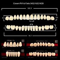 Зубы PX CROWN / EFUCERA, цвет D2, фасон S41S/N32/28, полный гарнитур, 28шт.