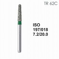 Бор алмазный MANI TR-62C по ISO 197, конус ,018 х 7.2 х 20.0 мм, зернистость C, 5 штук