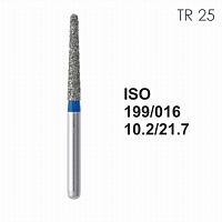 Бор алмазный MANI TR-25 по ISO 199, конус ,016 х 10.2 х 21.7 мм, зернистость S, 5 штук