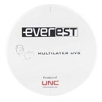 Диск циркониевый Everest Multilayer UVS, размер 98х22 мм, цвет D3, многослойный, для ускоренной синтеризации за 40 минут